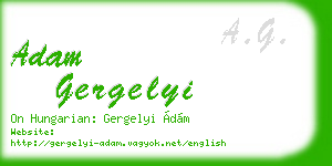 adam gergelyi business card